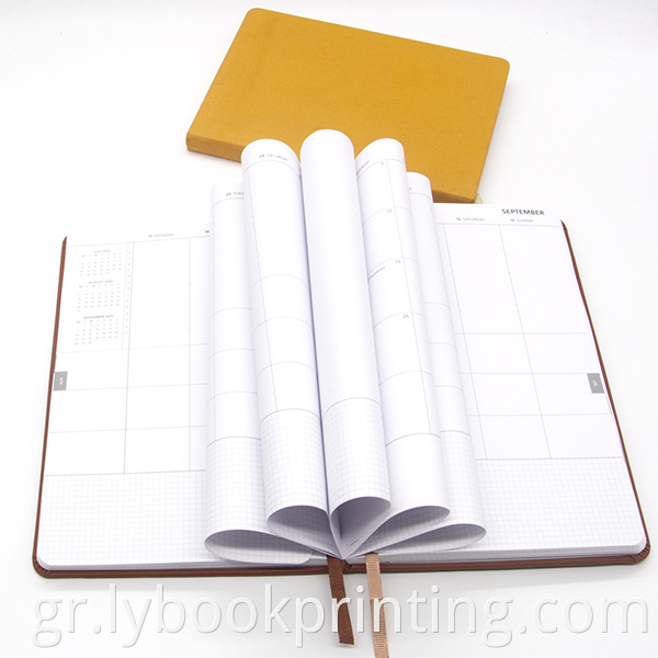 Προσαρμοσμένο δερμάτινο Planner Notebook Διαφημιστικό δερμάτινο ημερολόγιο 2021 2022